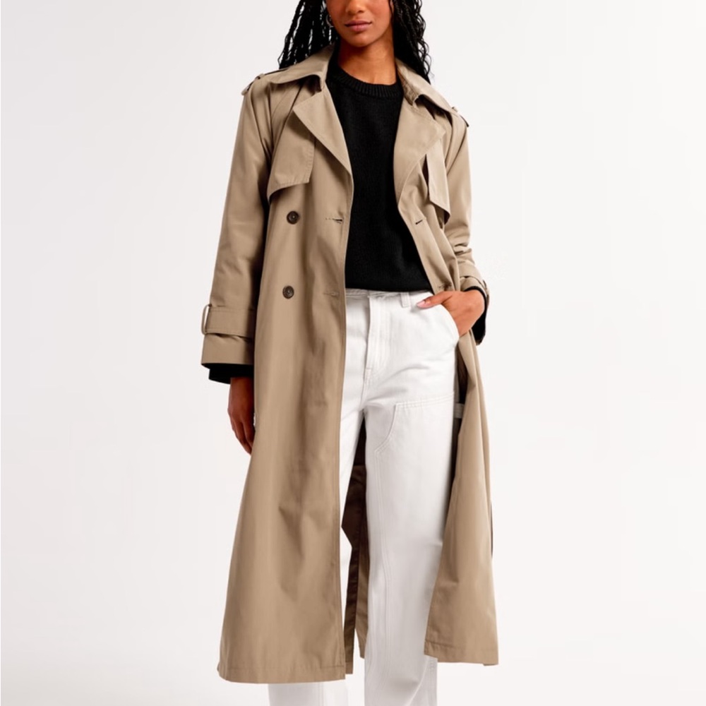 Abercrombie Classic Long Trench Coat